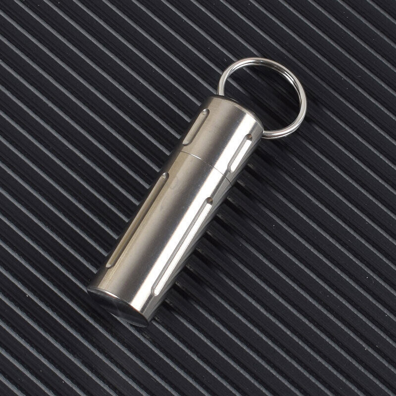 New Pure Titanium Mini Sealed Waterproof Pill Box Storage Pendant Box EDC Tools