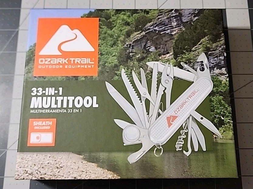 Ozark Trail Survival Knife 33-In-1 Multitool Survival Tool Pocket Knife Camping