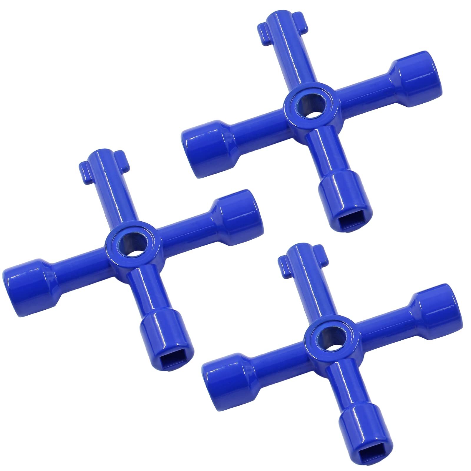 3 PCS 4-Way Multi-Functional Utilities Key for Electric Cabinet Water Valve