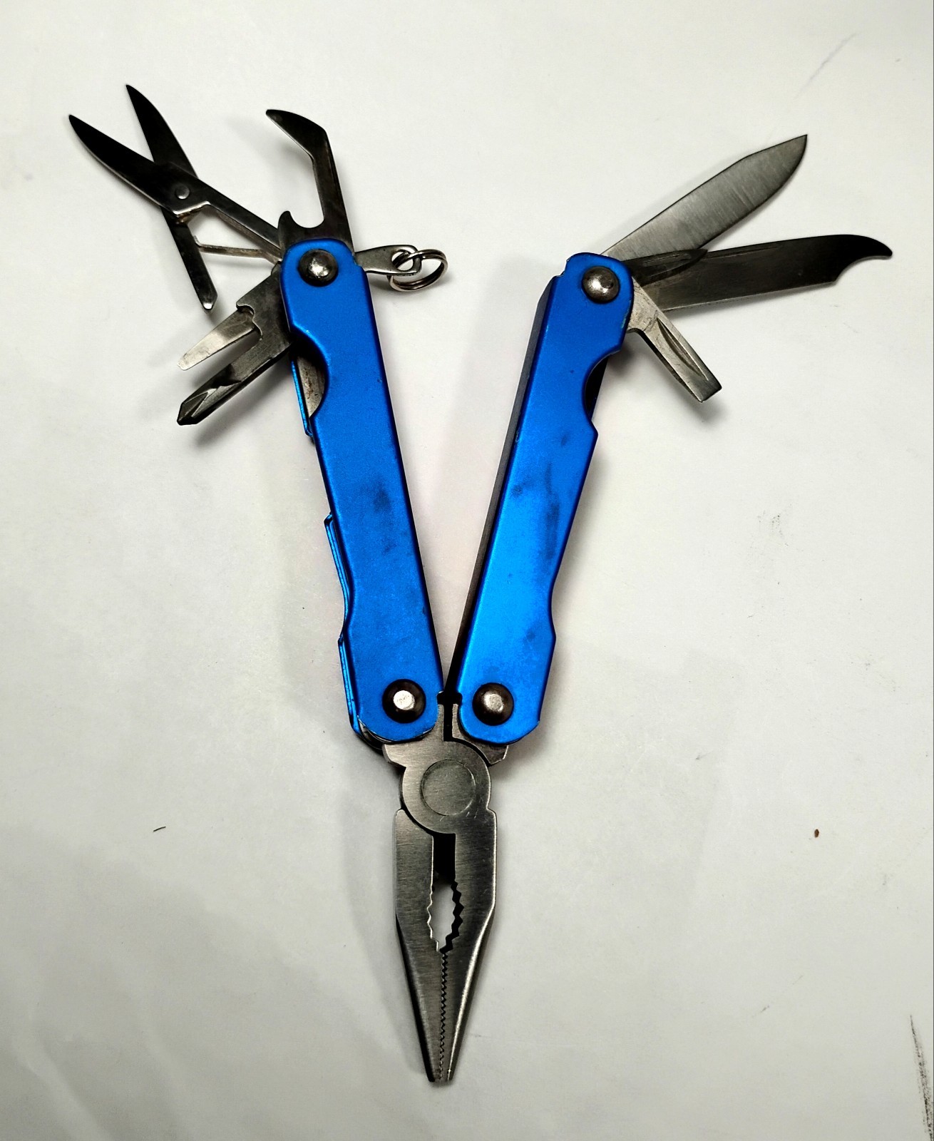 Sheffield Multitool Blue Handle Pliers Sissors, nail file, knife– Near Mint