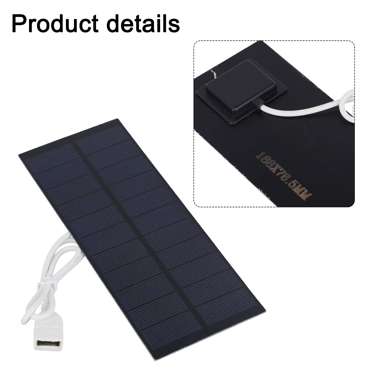 Portable Solar Charging Solution with USB Output 5 5V for Outdoor Activities