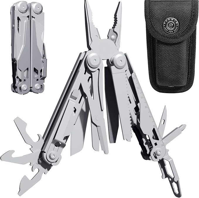 Multitool Stainless Steel 22-in-1 Pliers with Safety Locking Pocket Knife