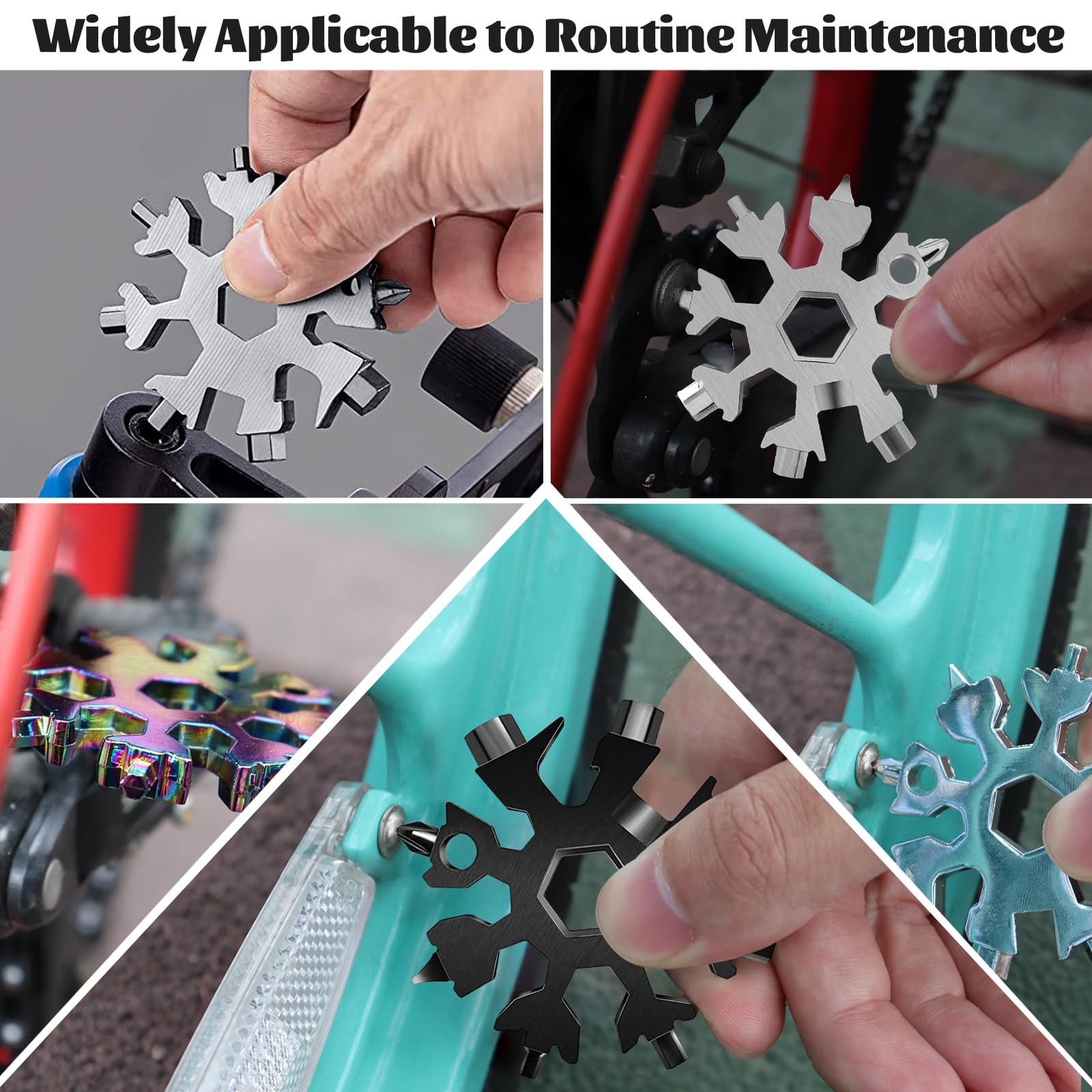 10 Packs Snowflake Multi Tool,18 in 1 Snowflake Multitool,Snowflake Wrench/Bo…