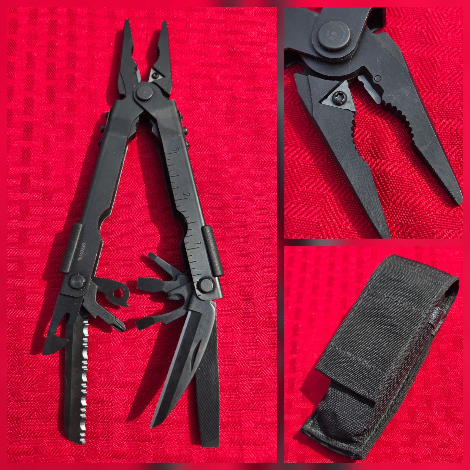 GERBER MP600 Black Oxide Finish Multi Tool Knife Plier w/sheath Carbide USA EXC