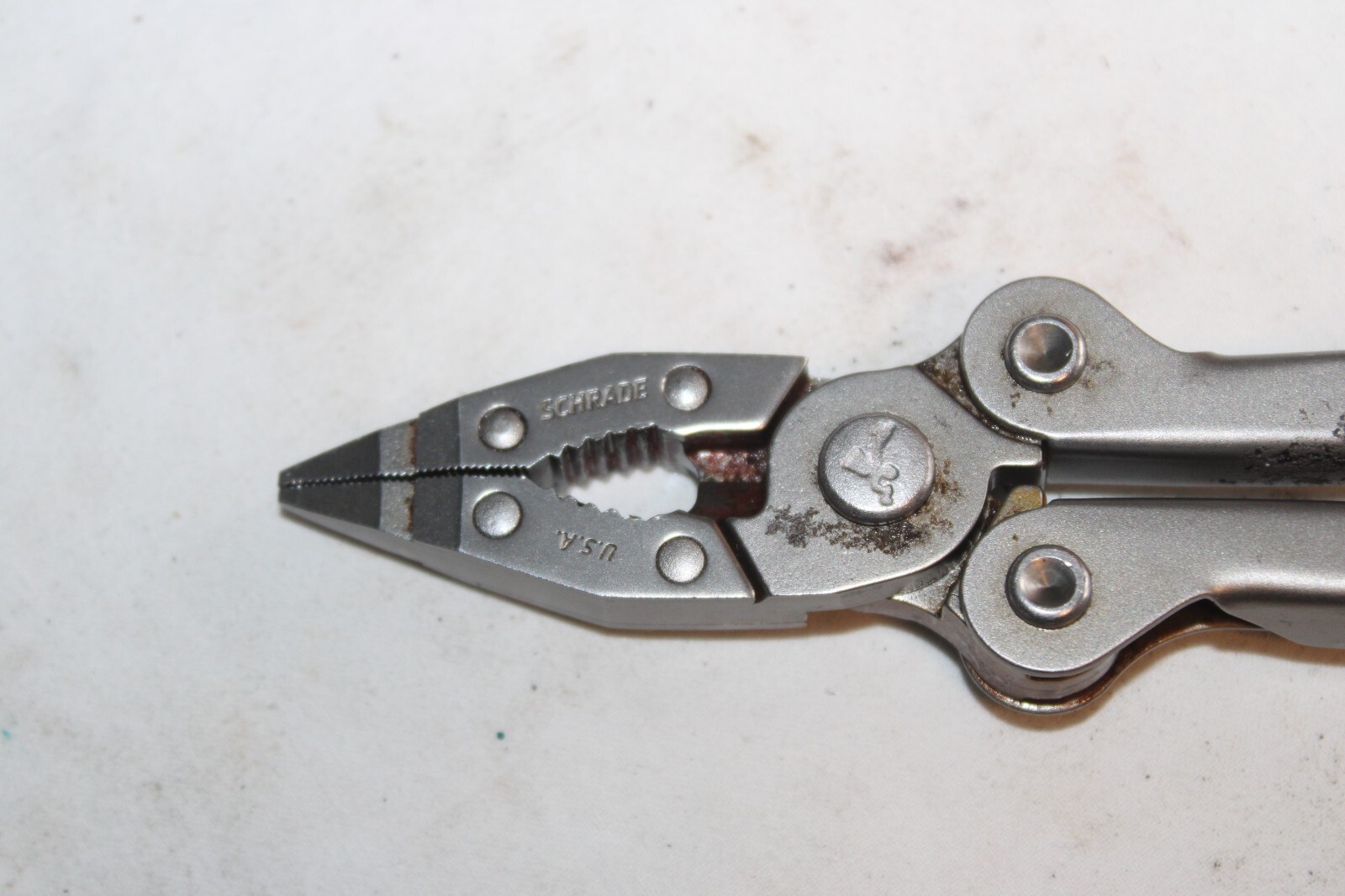 Schrade Tough Multi Tool Pliers 10 In 1 Original USA Knife File Camping Survival