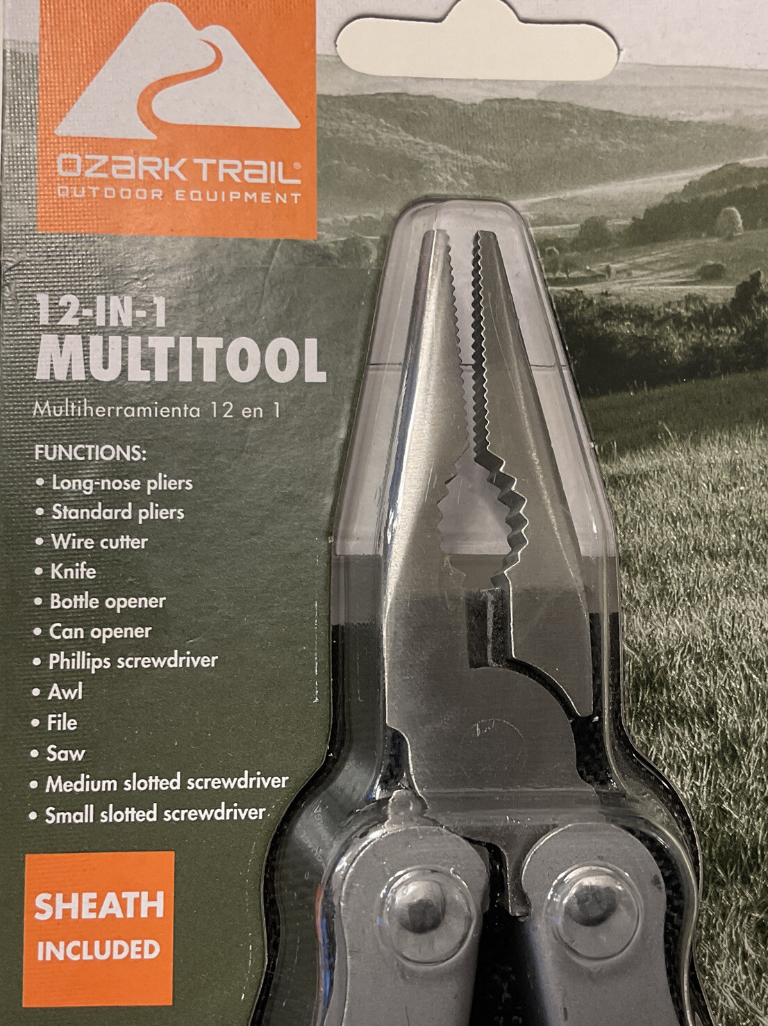 NIB Ozark Trail 12-in-1 Multi Tool w/ Sheath Camping Fishing NEW