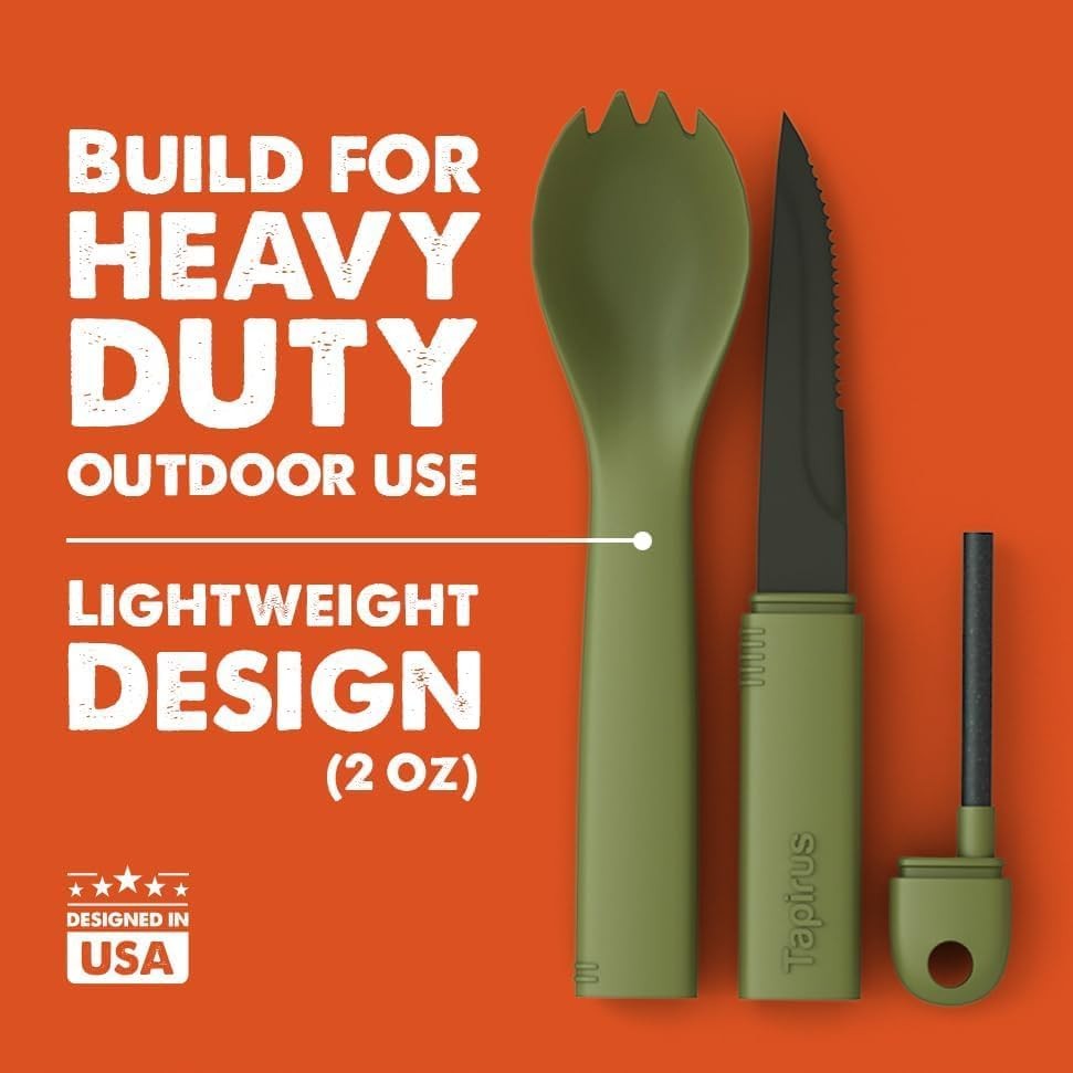 BPA Free Multipurpose Spoon Fork Knife Outdoor Backpacking Hiking Cutlery Gear