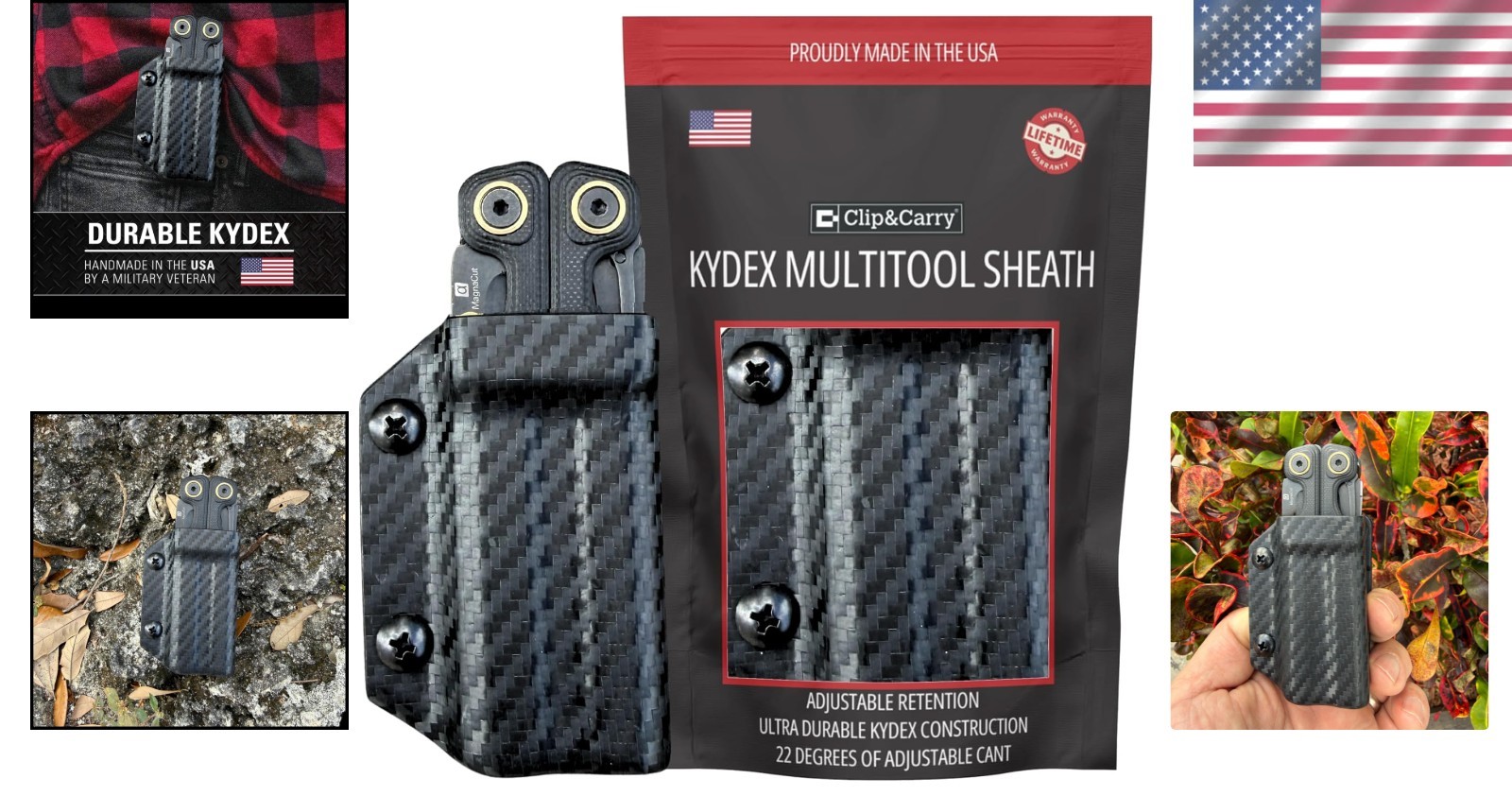 Kydex Multitool Sheath for LEATHERMAN Wave Alpha – Made in USA – Multi Tool S…