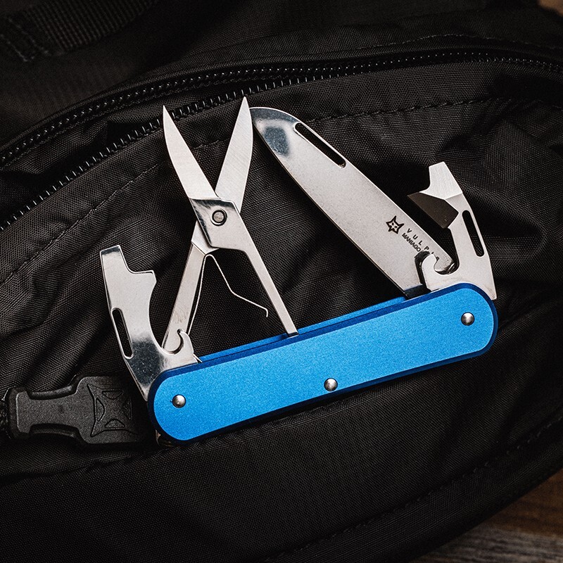 Fox Knives Vulpis 4-in-1 Multitool Pocket Knife Folding Pocket Survival Tools