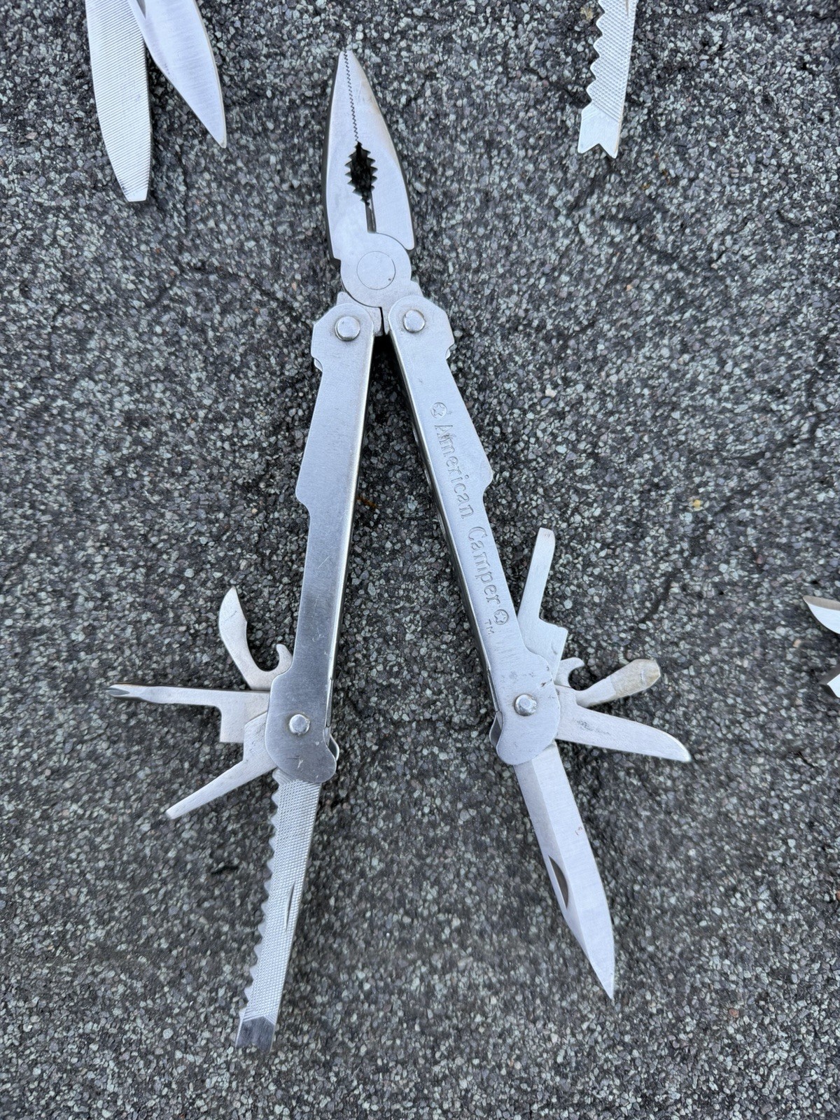 Vintage American Camper Multi-Tools, Lot of 4, Pocket Knife Pliers Screwdriver