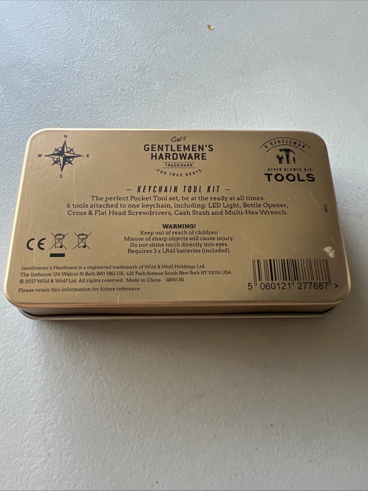 The Gentlemens Hardware Keychain Tool Kit No 130 ~ Includes Six Accessories ~
