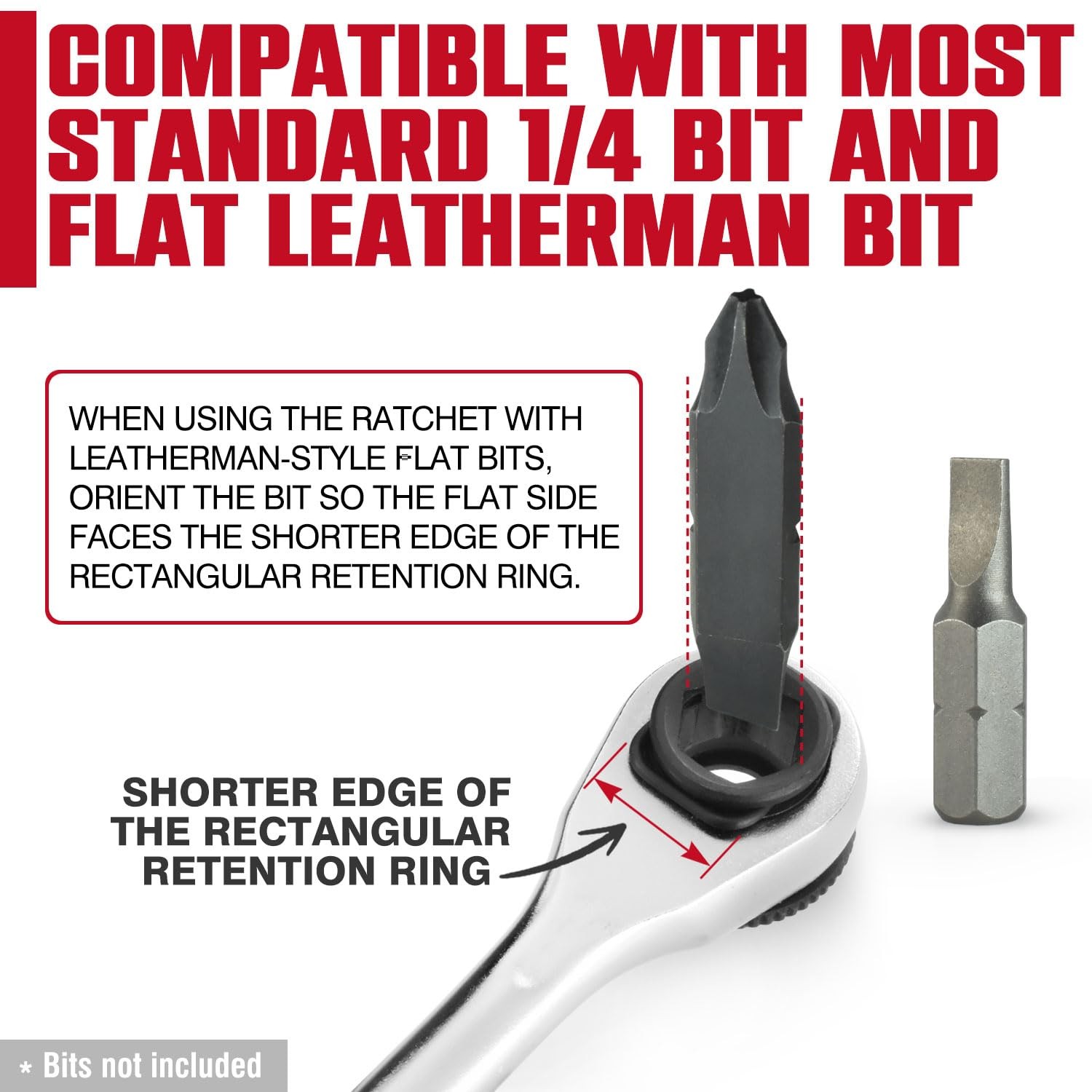 Leatherman Compatible Mini Ratchet Wrench EDC Style Multitool Accessory Tool