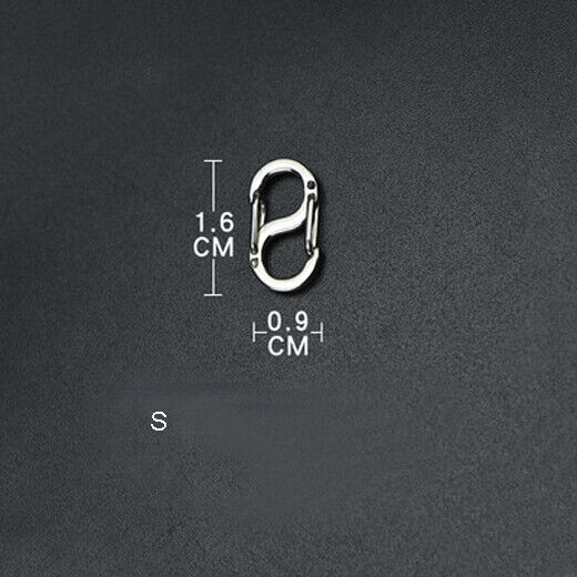 Titanium Alloy Hanging Buckle EDC 8-shape S-shape Hook Clasp For Keychain Ring