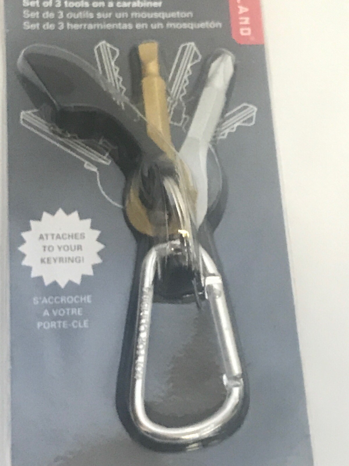 Kikkerland Quick Fix Key Tools, Set of 3 Tools On A Carabiner