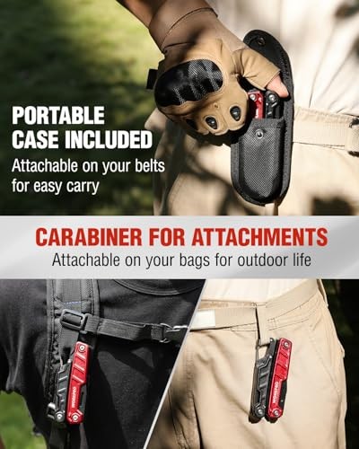 WORKPRO MULTITOOL-11 IN 1 MULTITOOL PLIERS WITH POCKET CLIP AND SHEATH-EDC