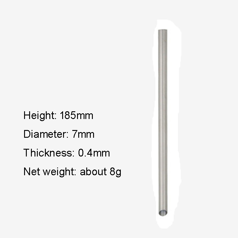 Titanium Alloy Drinking Straw +Cleaning Brush Portable Outdoor Tableware EDC