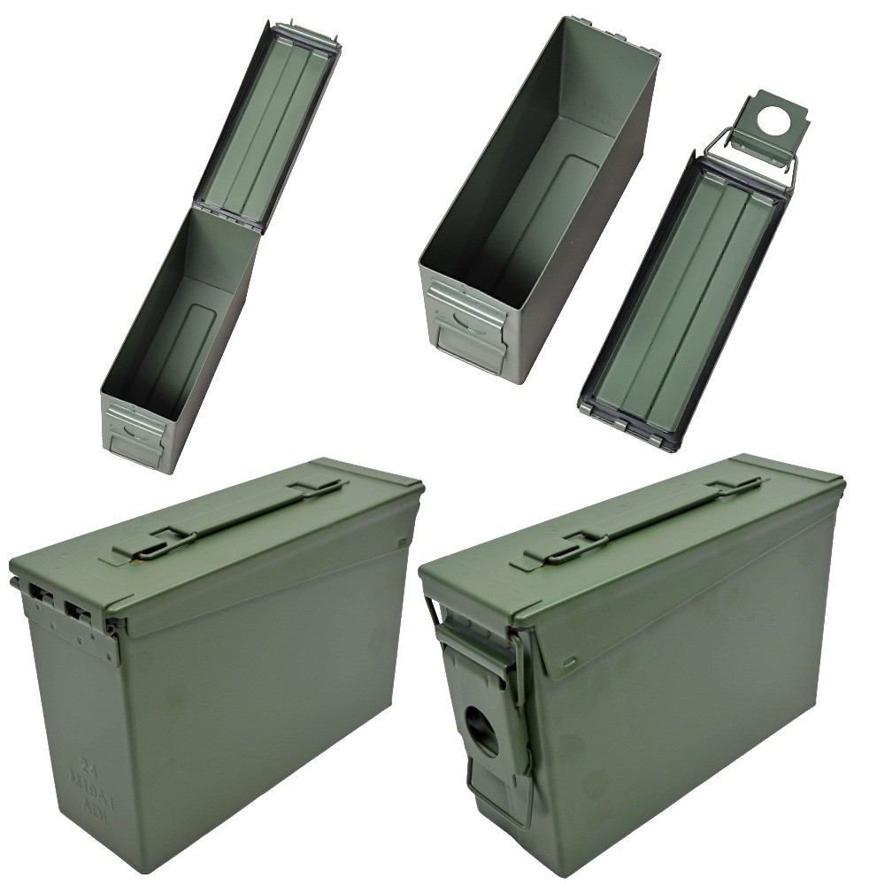 US Ammo Box, Cal. 30mm US AMMO BOX STEEL Metal Crate Metal Box Metal