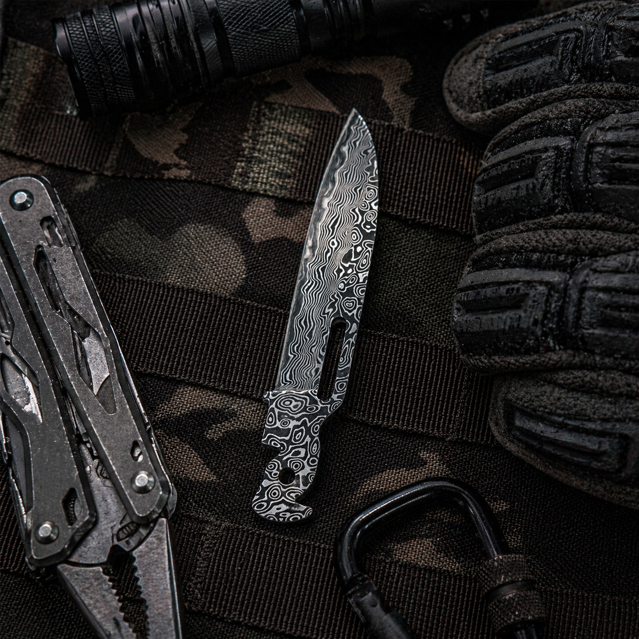 VG10 Damascus Blade 90mm 60HRC for Leatherman FREE P2 P4 ARC