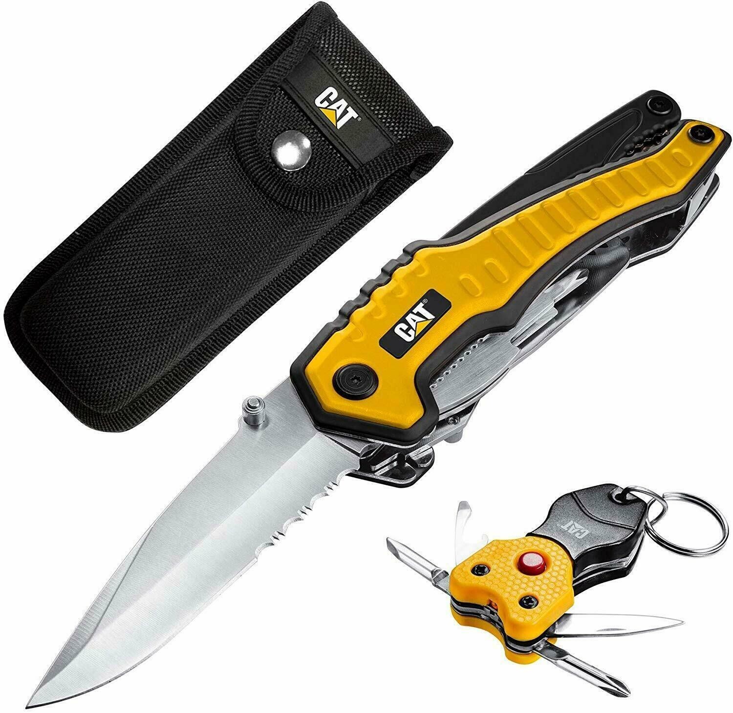 New CAT 2 piece Multi-Tool Set with Storage Pouch Great Christmas Gift
