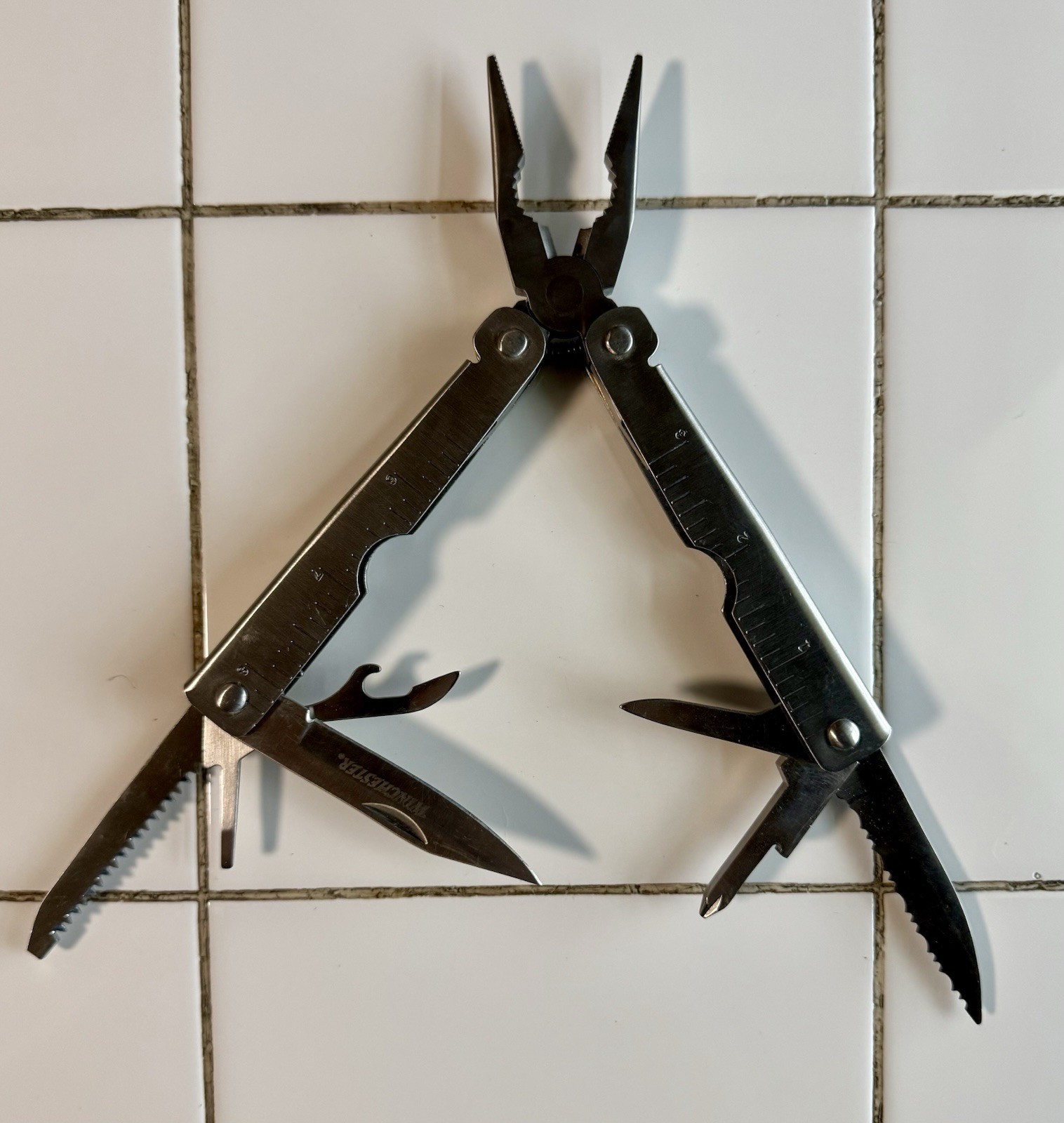 WINCHESTER MULTI-TOOL (Stainless Steel & Cloth Case) 10 In 1 Tools-Rugged Built