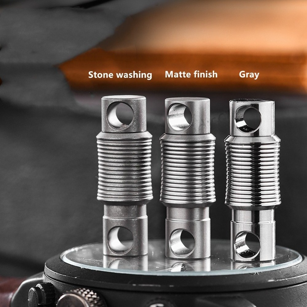 Titanium Alloy Anti-lost Quick Release Hanging Buckle Elastic Keychain Key Ring