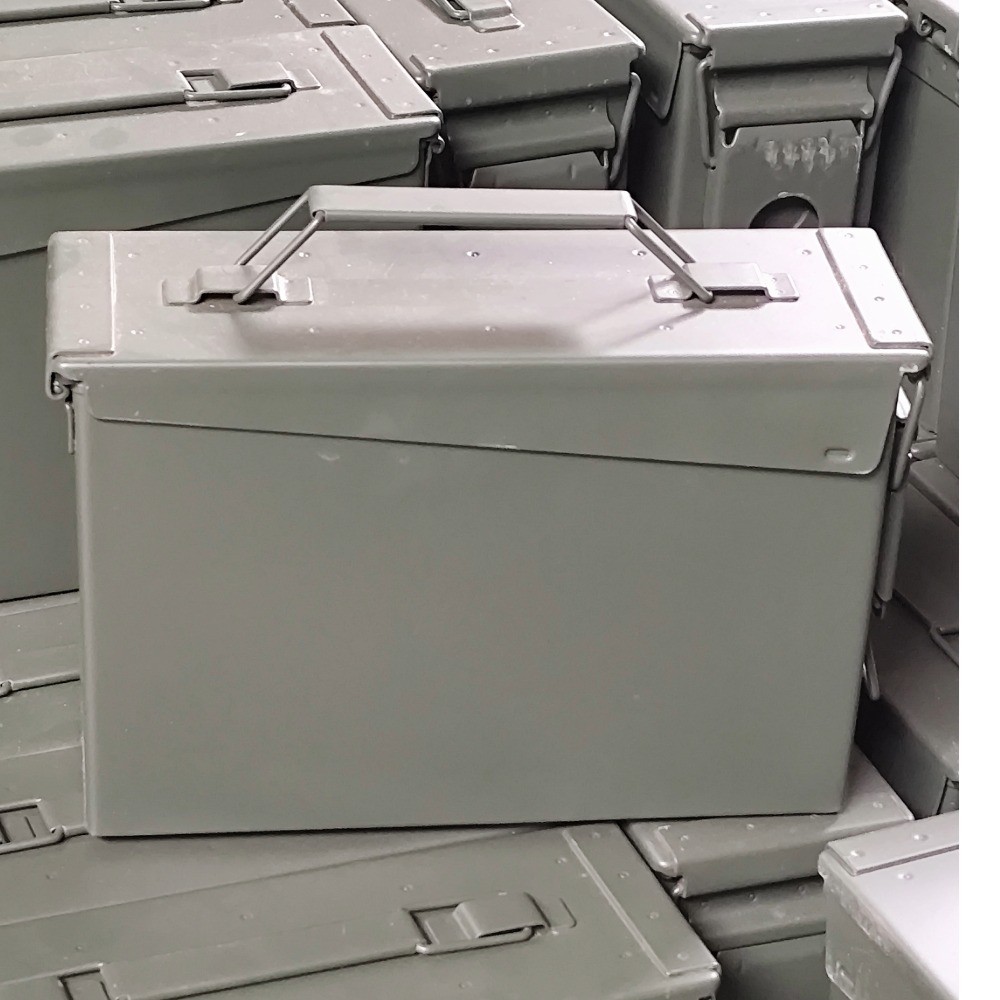 US Ammo Box, Cal. 30mm US AMMO BOX STEEL Metal Crate Metal Box Metal