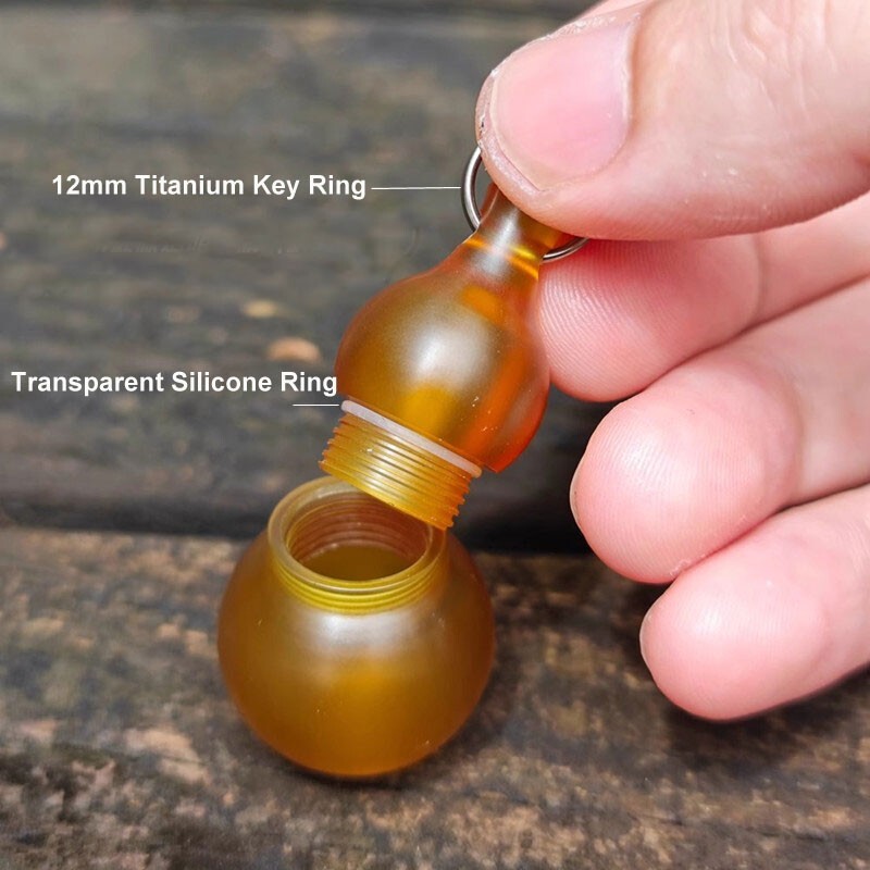 PEI ULTEM Waterproof Pill Case Holder Organizer Box Container EDC Keychain Gift