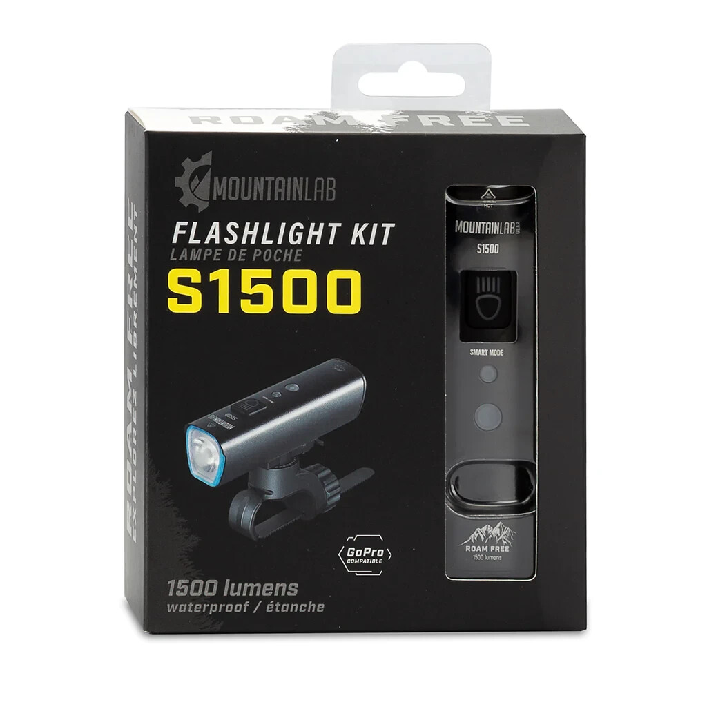 New Mountain Lab Backcountry Flashlight Kit, Snowmobile or Snowbike Helmet Light