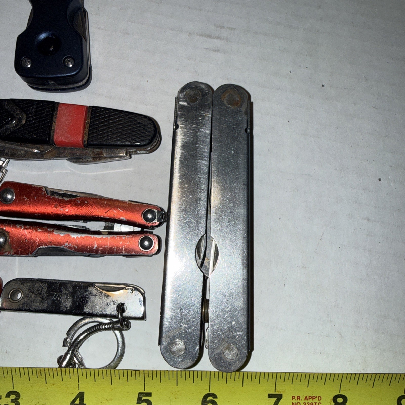 Multi Tool Lot Of 7 Small to medium size UST Ozark Trail Trim Sheffield Rusty !!