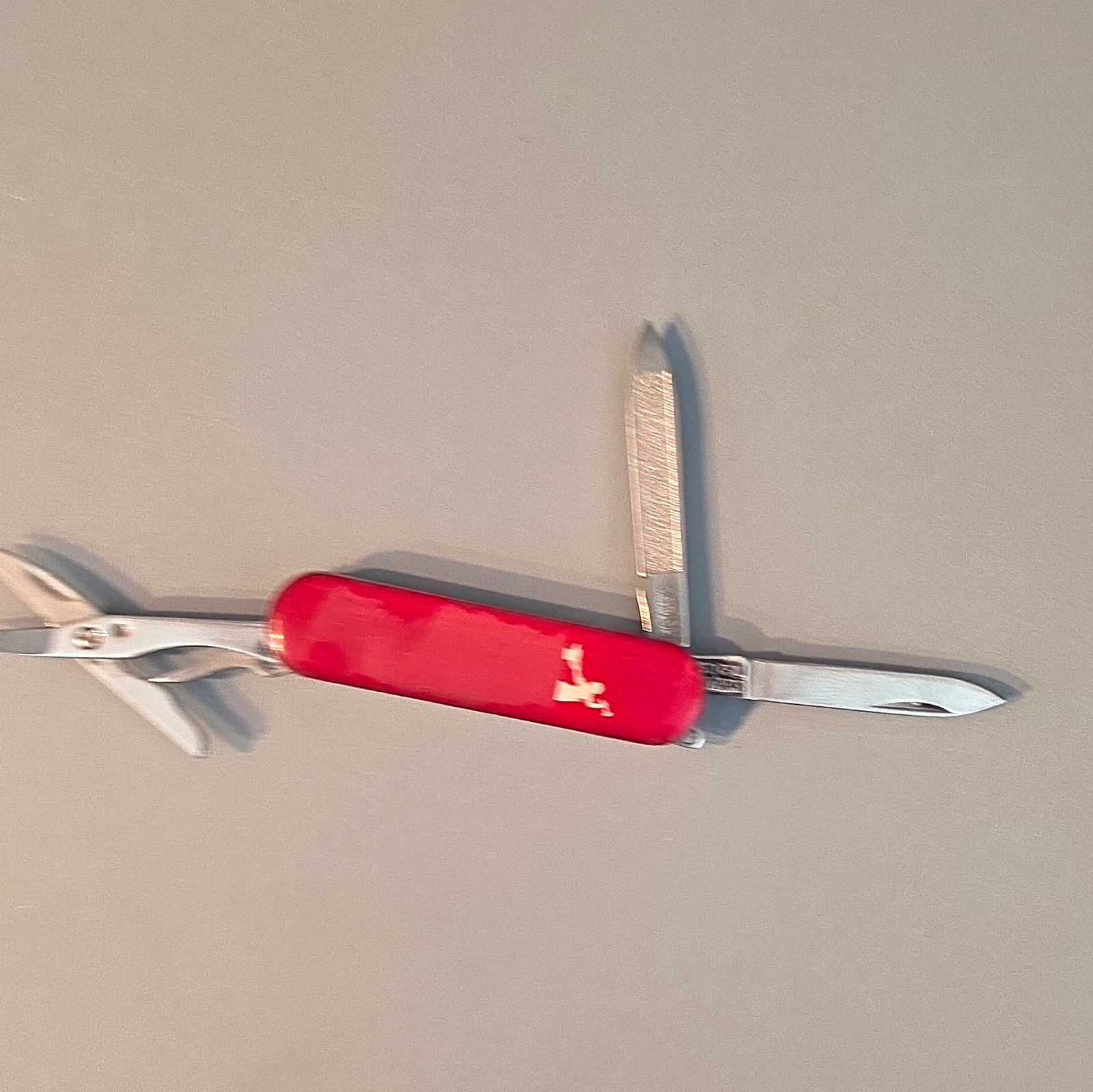 Schrade Red Multi-Tool Pocket Knife 3 Tools Nail File Flathead Screwdriver