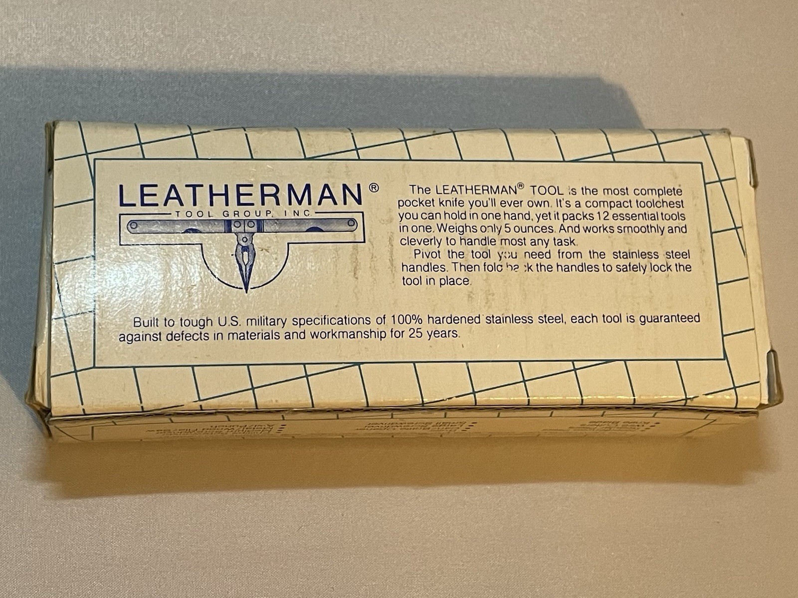 LM14 Leatherman Tool NIB Stainless With Leather Sheath