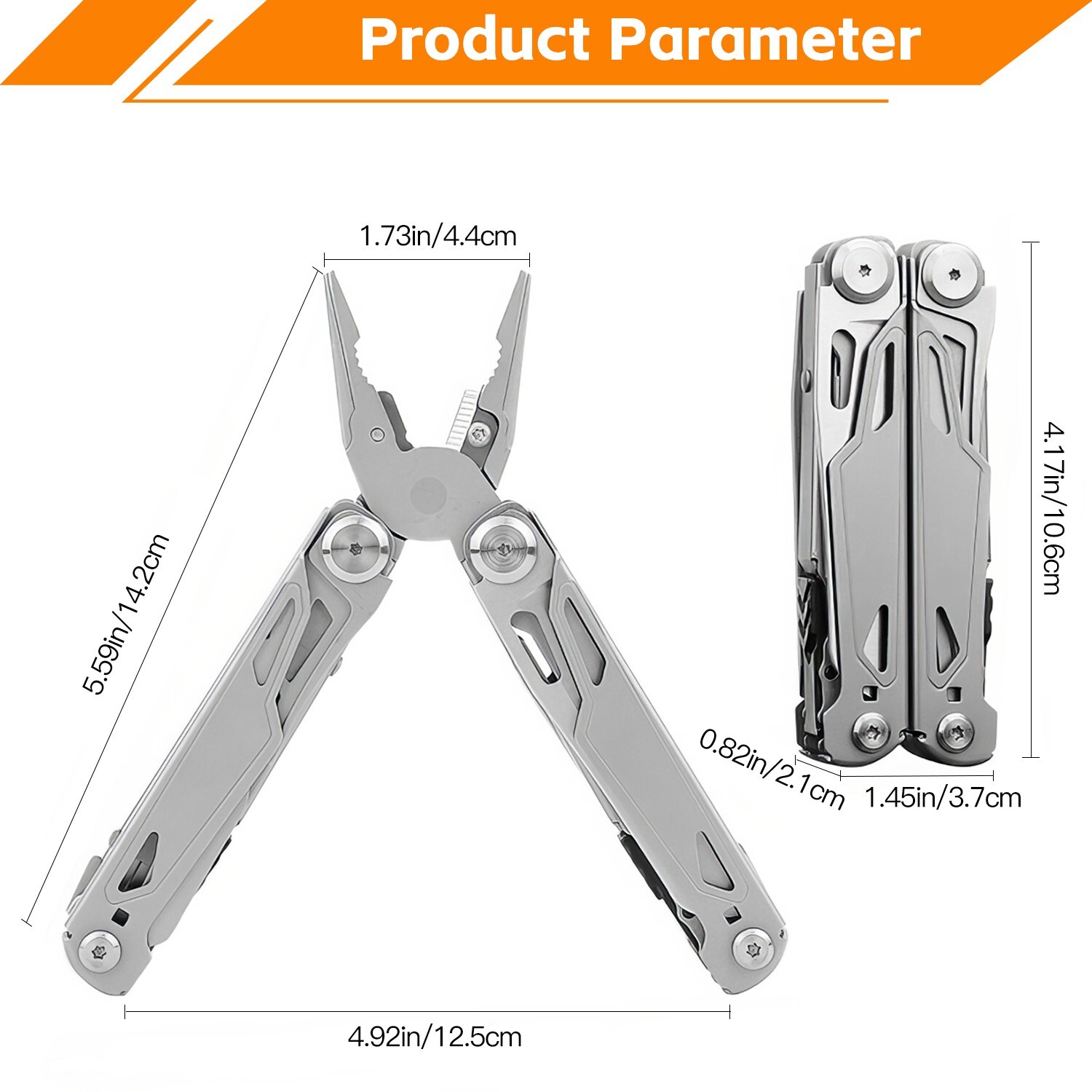 Multi Tool Pliers, 16 in 1 Stainless Steel Multipurpose tool for Adventures