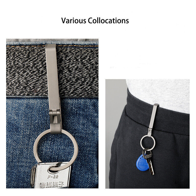 EDC Titanium Alloy Quick Buckle Detach Belt Waist Hanging Keychain Key Ring Tool