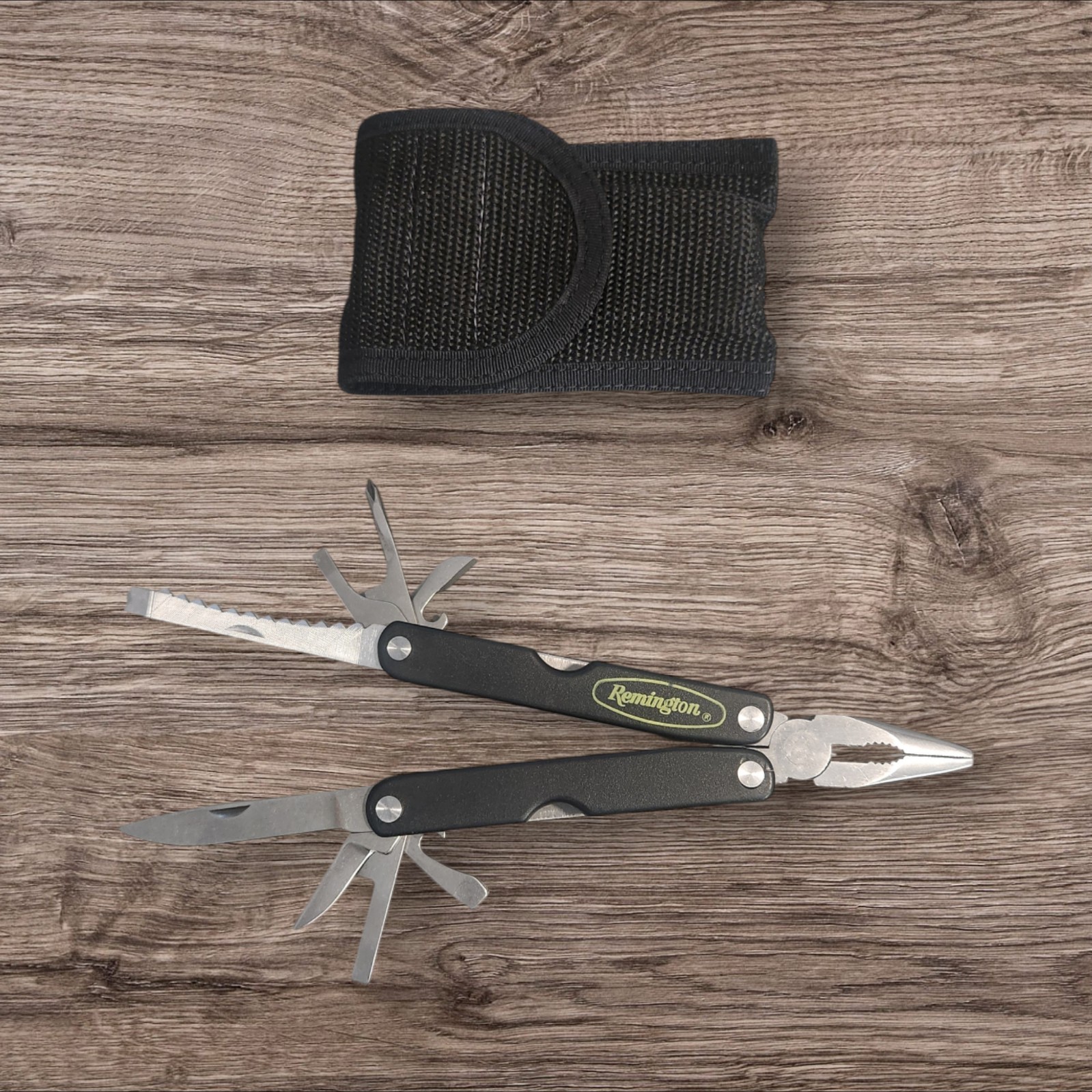 Remington foldable survival multi-tool knife China Stainless Fold To 4” Black