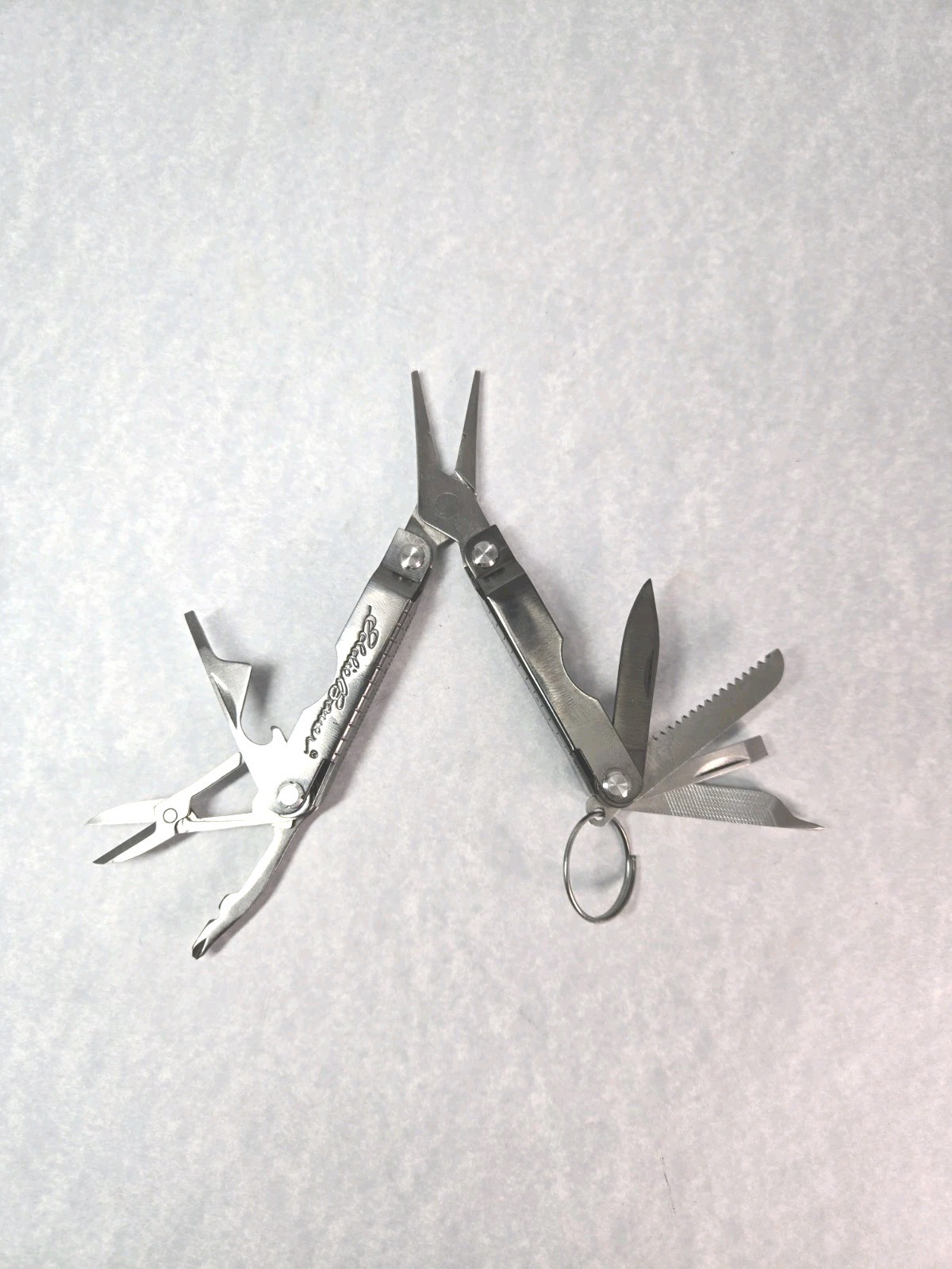 Eddie Bauer Silver Mini Multi-Tool Keychain 8-in-1 4″Open 2.5″Closed