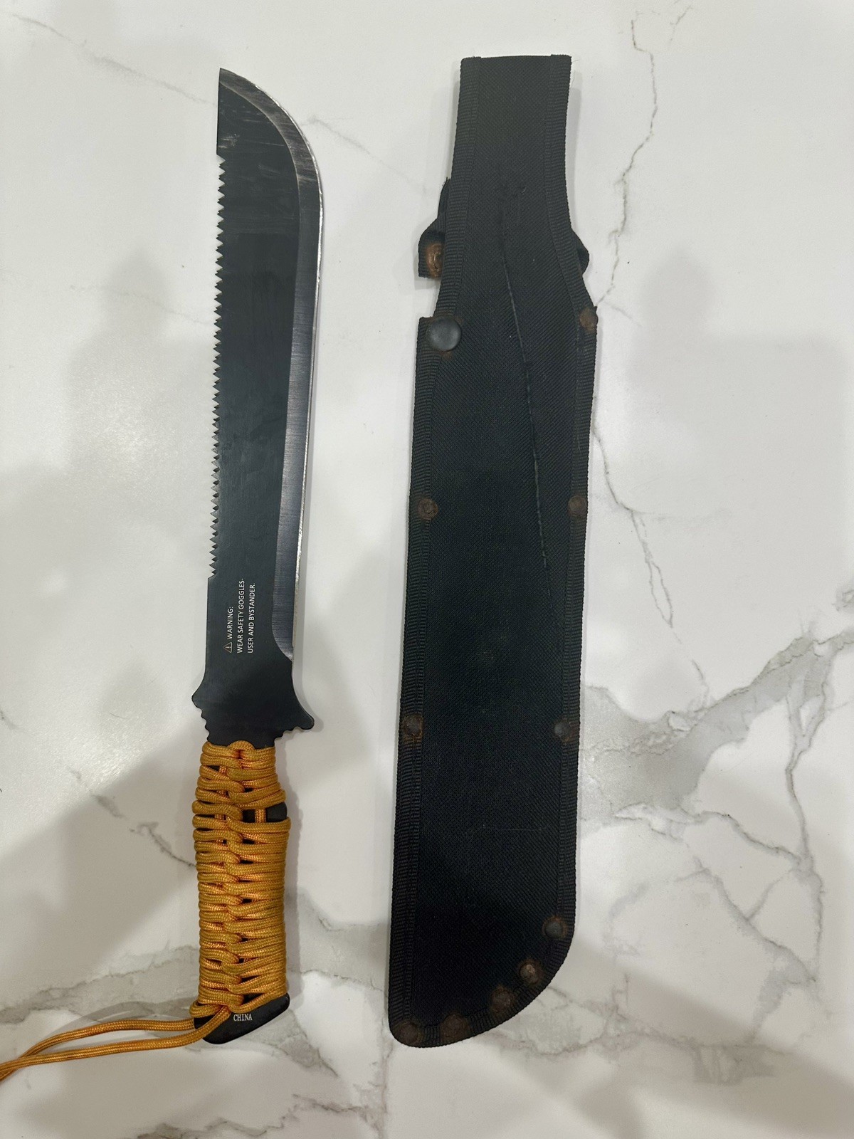 UST ParaCuda Survival Machete Orange 11 in – GREAT condition