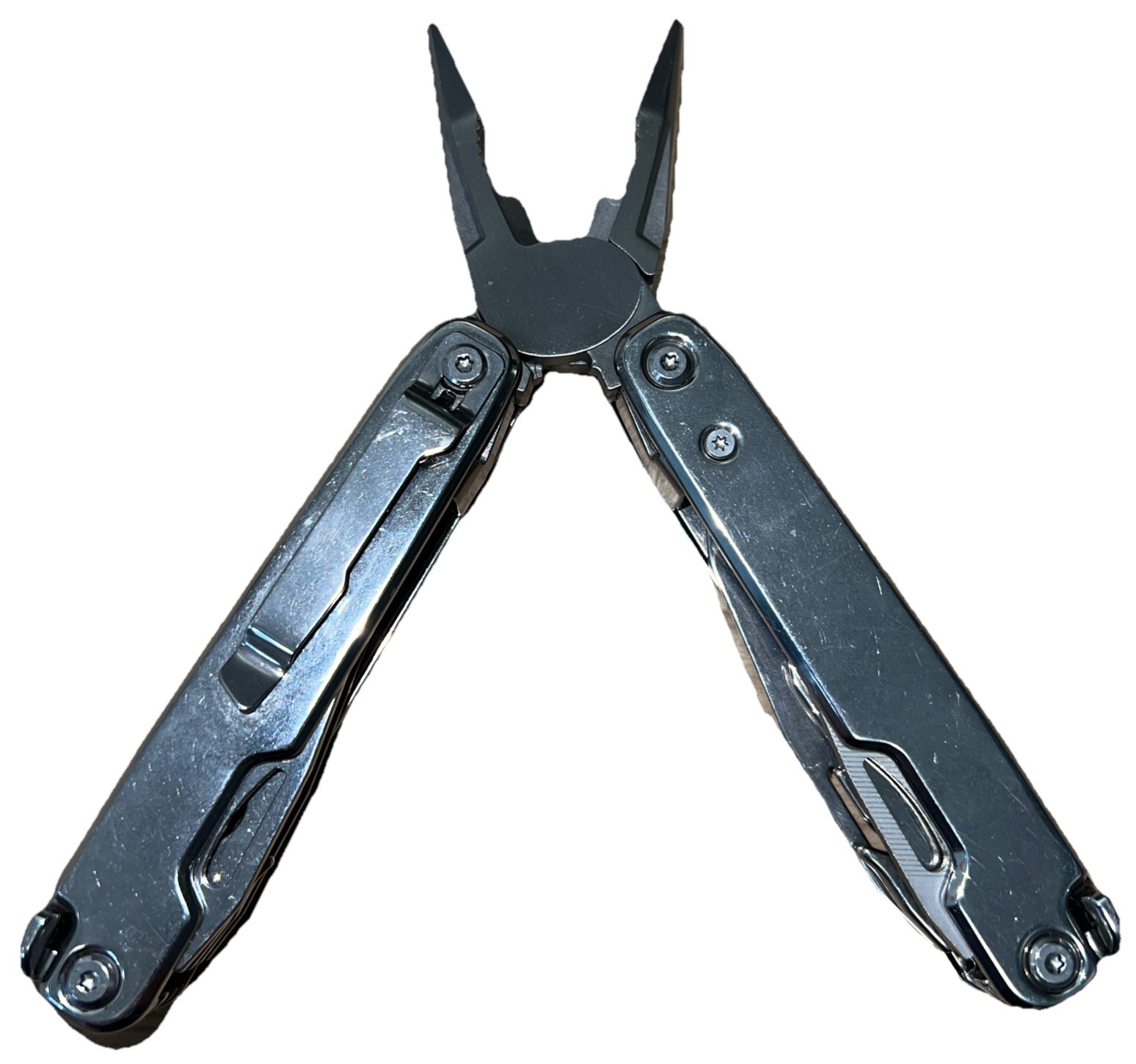 Multi-Tool 9-Function Silver-Tone Stainless Steel Unbranded EUC