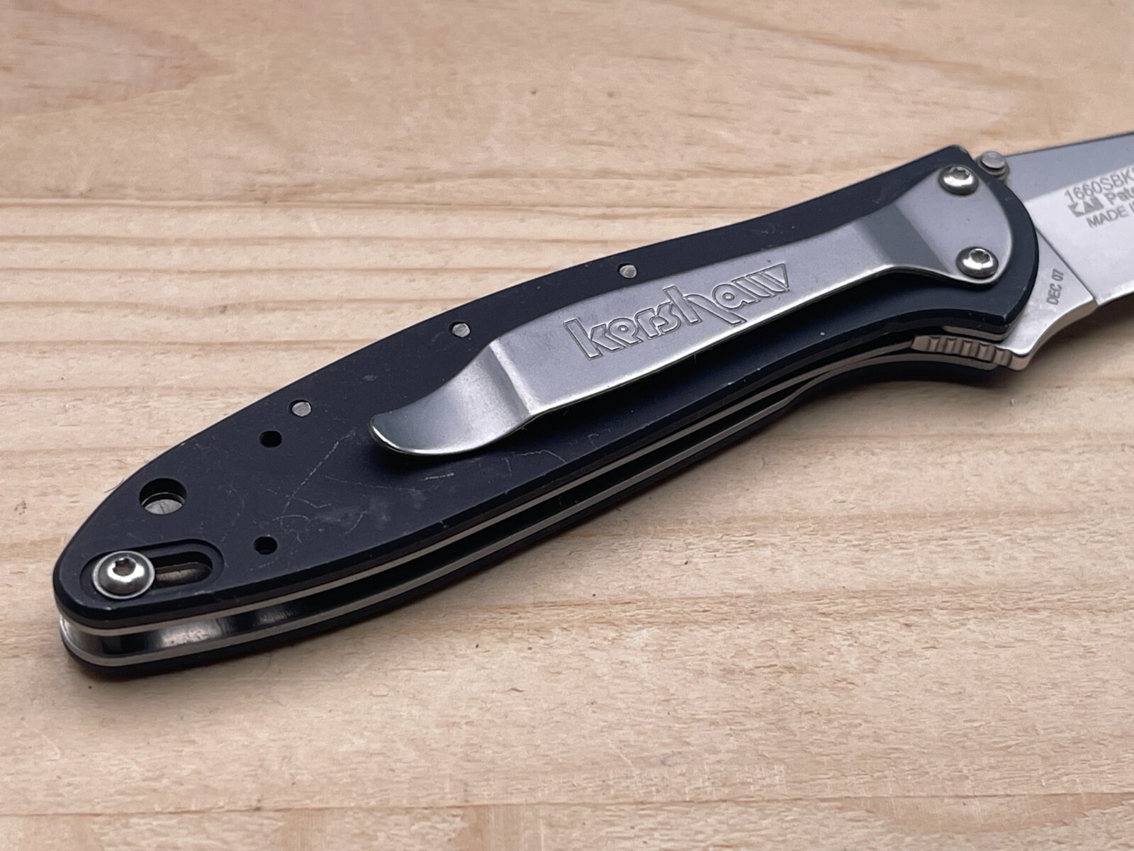SNAP-ON Kershaw Leek 1660SBKSO – Spider Web 3D Inlay Handle Folding Pocket Knife