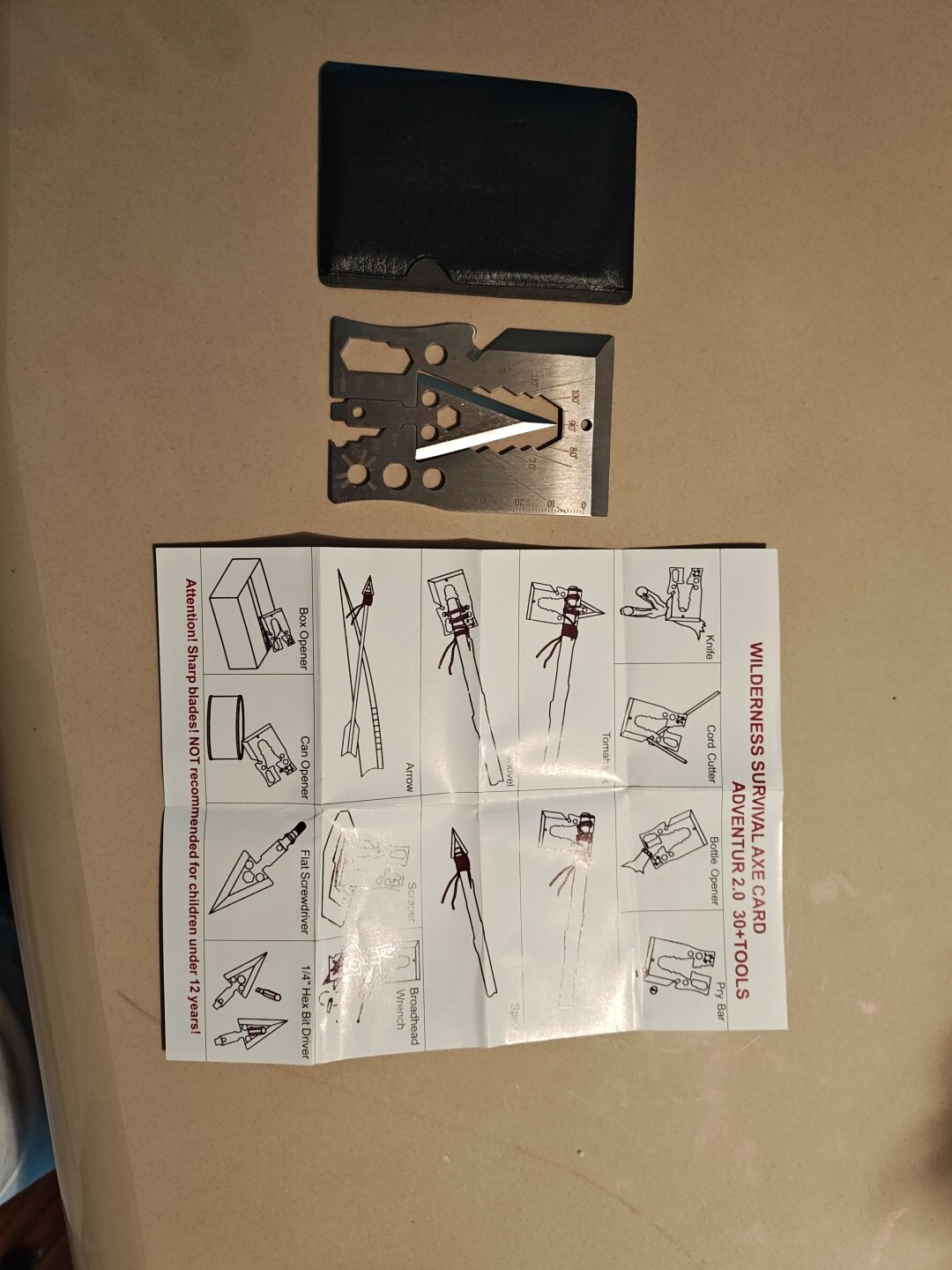 Wilderness Survival Axe Card Adventure 2.0 30+ Tools