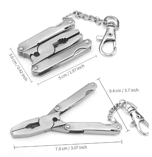 6 In 1 Multi Tool Pliers Stainless Steel Pocket Tool Safety Lock Wire Cutter