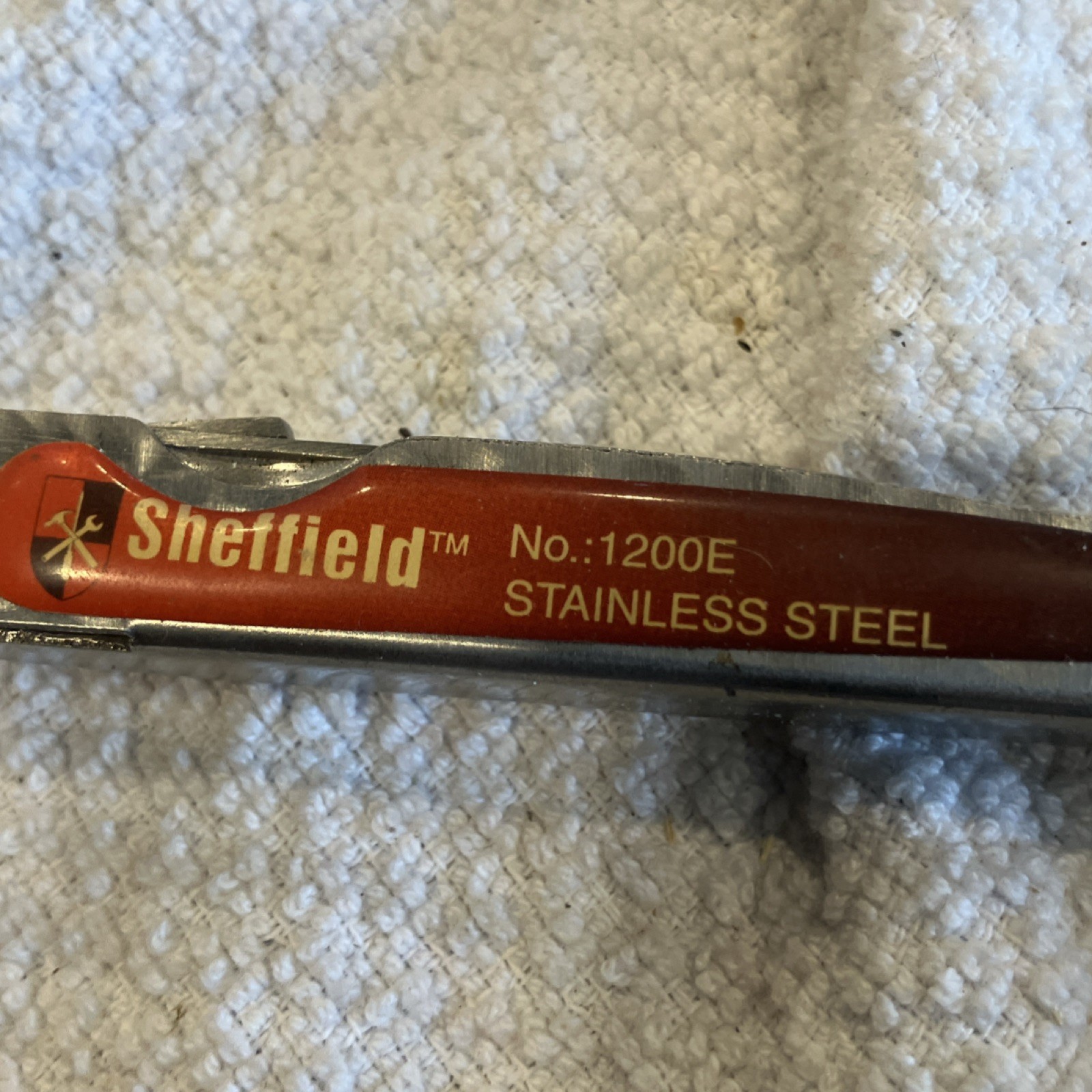Sheffield 1200E Stainless Steel Multi-Tool Pliers Knife Red Silver