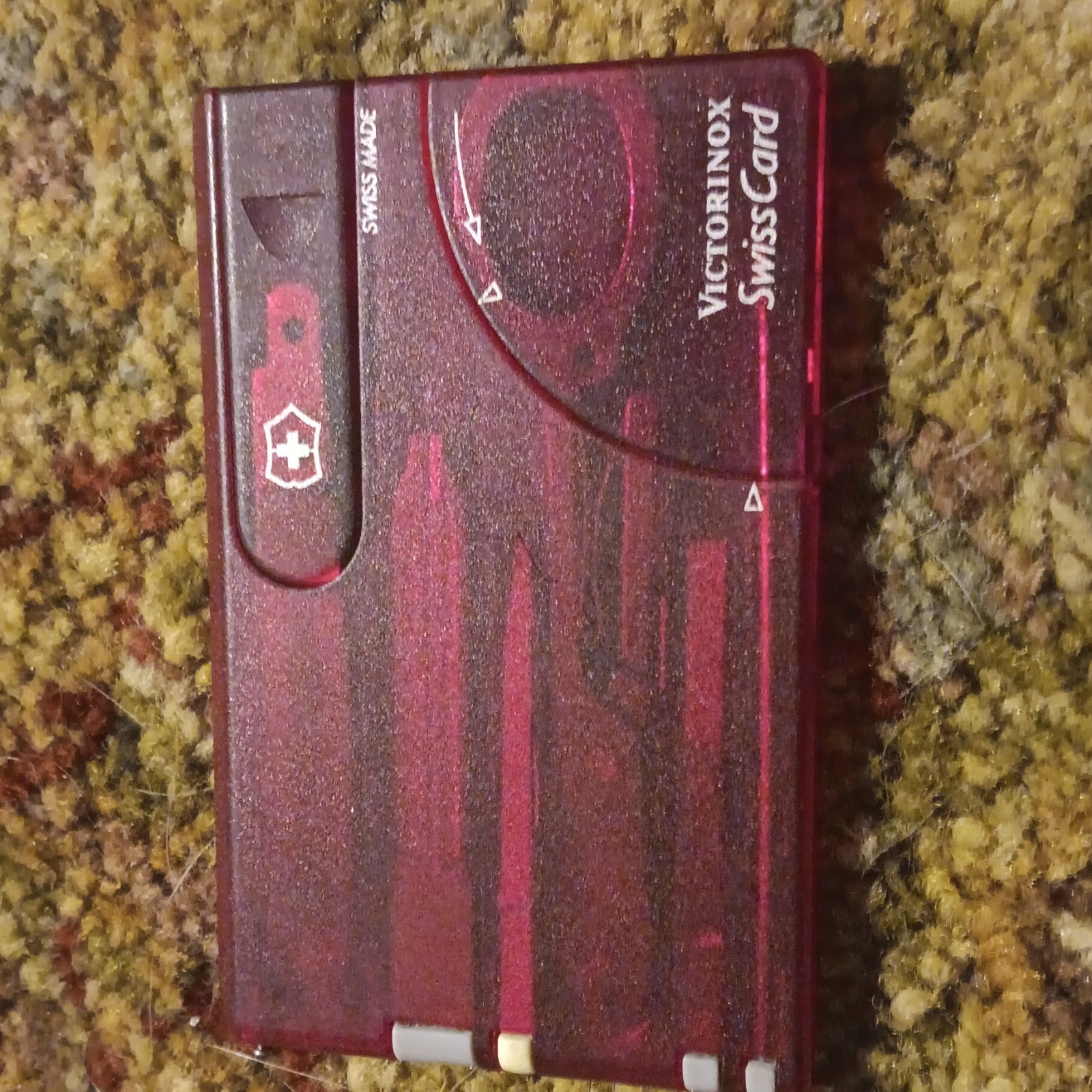Victorinox SwissCard Red Multi-Tool 10 Tools Stainless Steel w/ Ruler