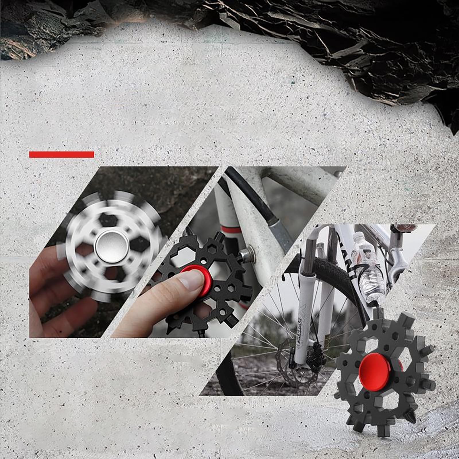 Snowflake Multi-Tool with Fidget Spinner — 23-in-1 Pocket Tool | Hex Wrenches…