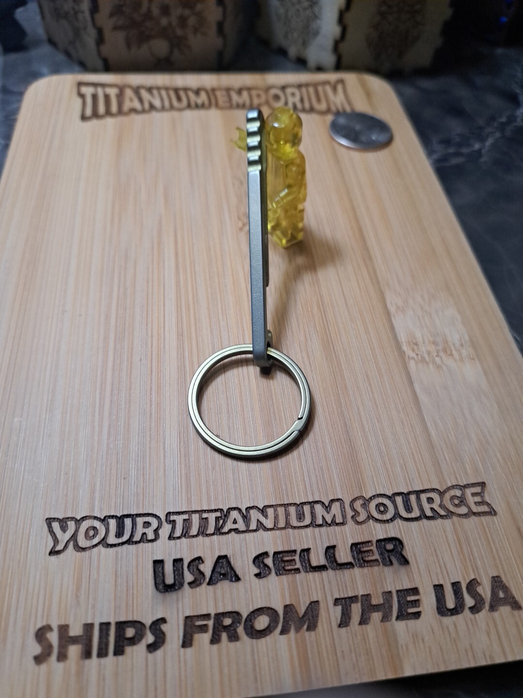 Titanium Belt Clip Keychain With Built-in Bottle Opener