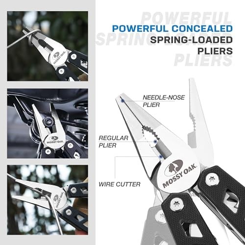 21-in-1 Stainless Steel Multitool Pocket Knife, G10 Handle, Pliers & Sheath – Ou