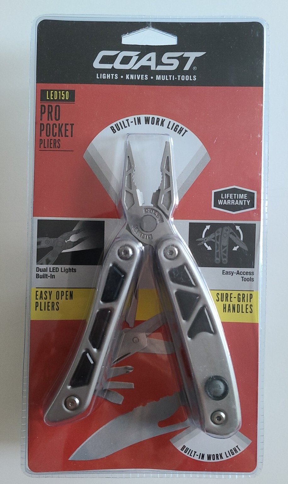 Coast LED150 Silver Pro Pocket Pliers C5899CP