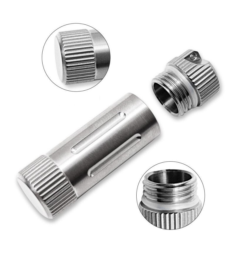 EDC Titanium Waterproof Pill Holder Organizer Container Outdoor Storage Box Case