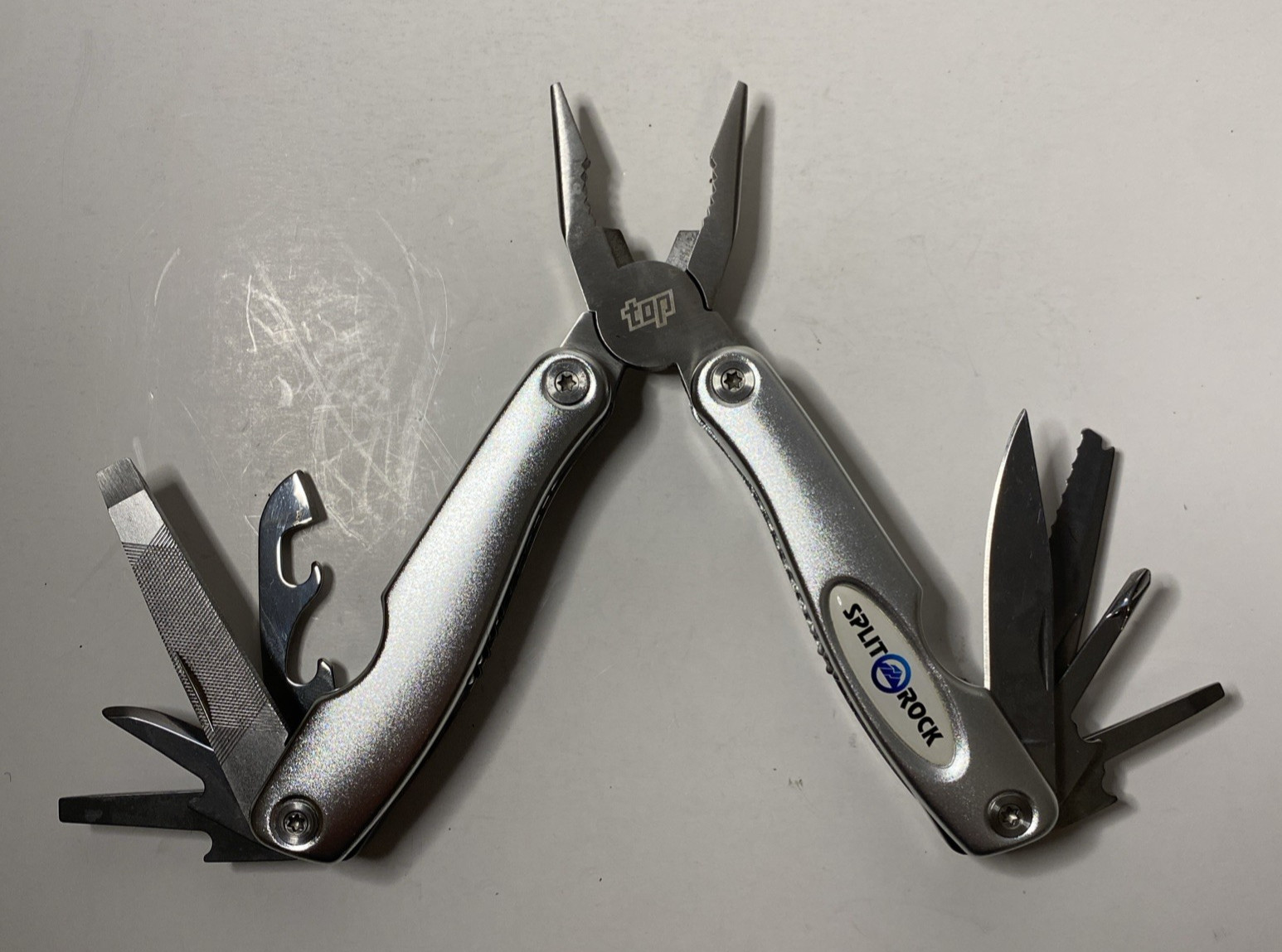 TOP Split Rock 11-in-1 Stainless Steel Multitool Pliers w/ Nylon Sheath