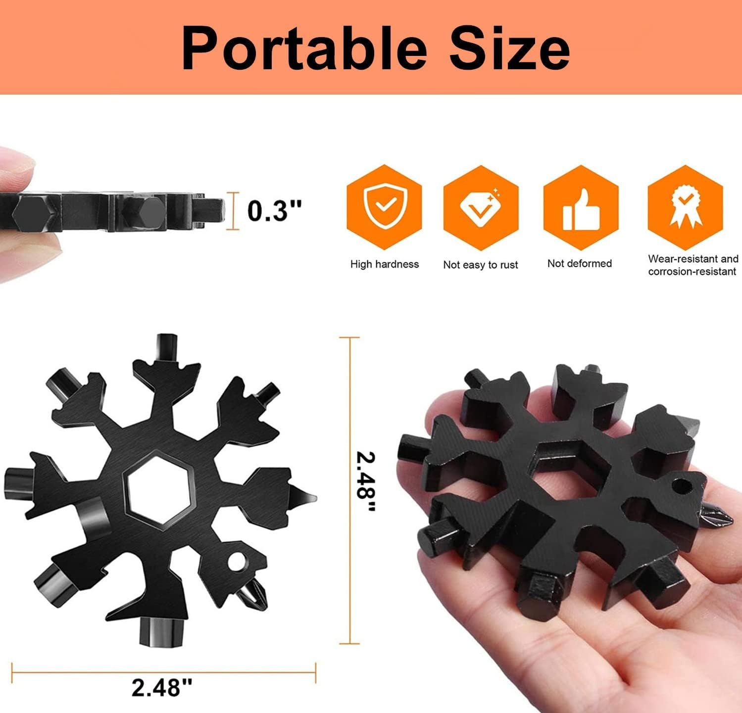 18-in-1 Snowflake Multi Tool, Fathers Day Mens Gifts, Birthday Gifts for Mens