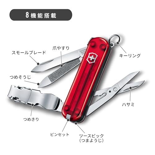 VICTORINOX 0.6463.T Nail Clip 580 Translucent Red Nail Clippers Disaster